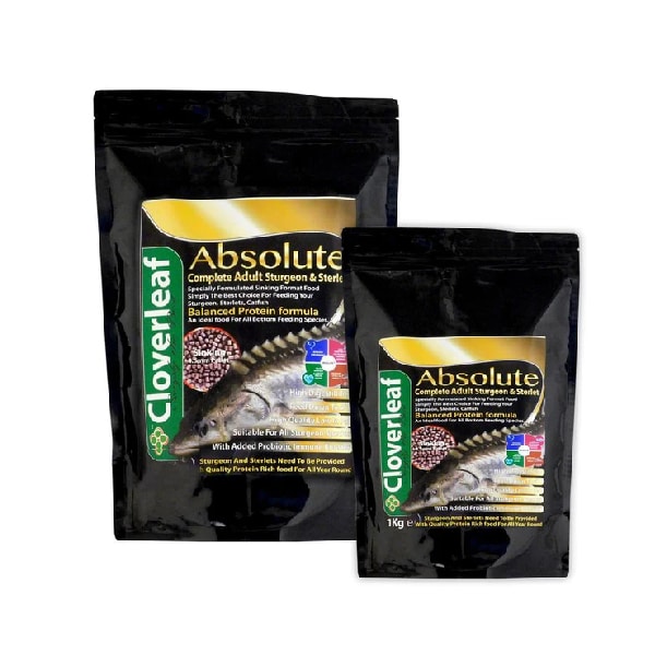 Cloverleaf Adult Sturgeon & Sterlet Sinking Pellets - 49% Protein, Multiple Sizes