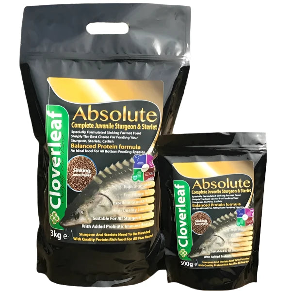 Cloverleaf 2mm Juvenile Sturgeon & Sterlet Sinking Pellets - 54% Protein Fish Food
