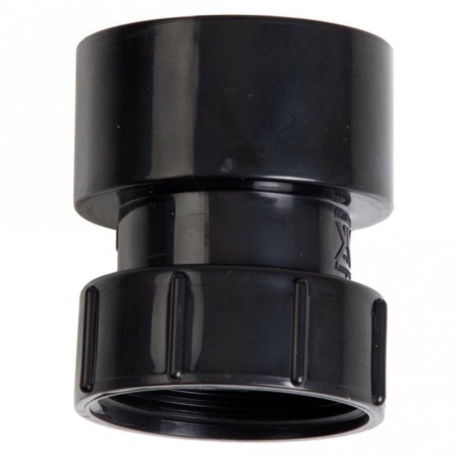 Kockney Koi Black Solvent Weld Female Socket to 1.5inch BSP Female Threaded Coupling