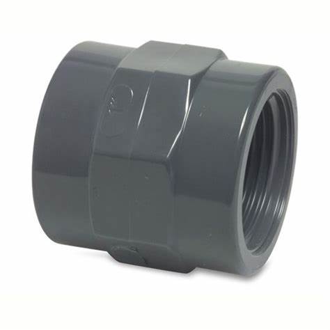 Grey Female Thread to Plain Female Socket PVC Pressure Pipe Imperial