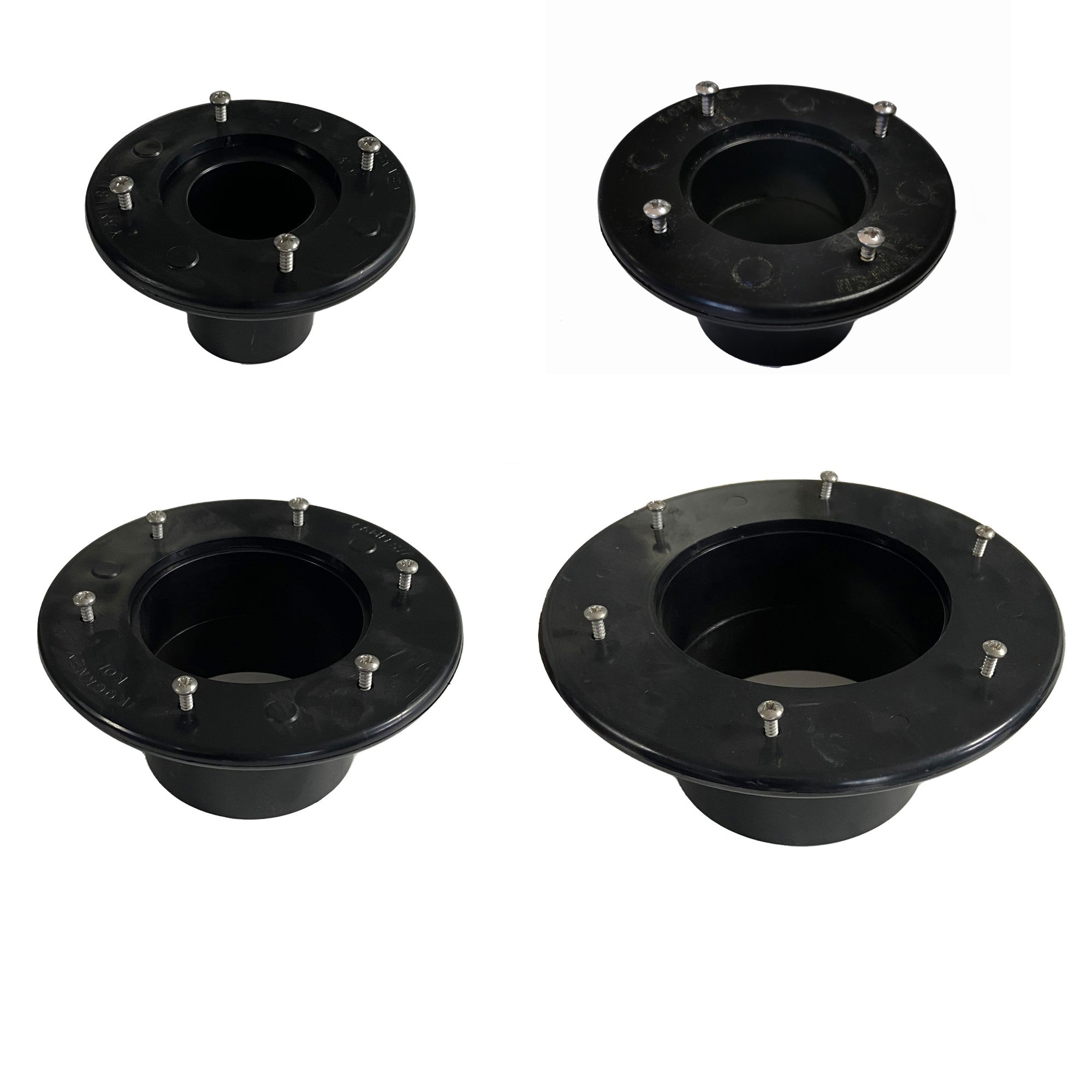 Black Flanged Tank Connector for ABS Waste Pipe