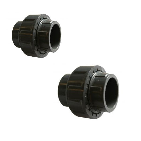 Grey Single Union Plain Female To Thread Female PVC Pressure Pipe Imperial