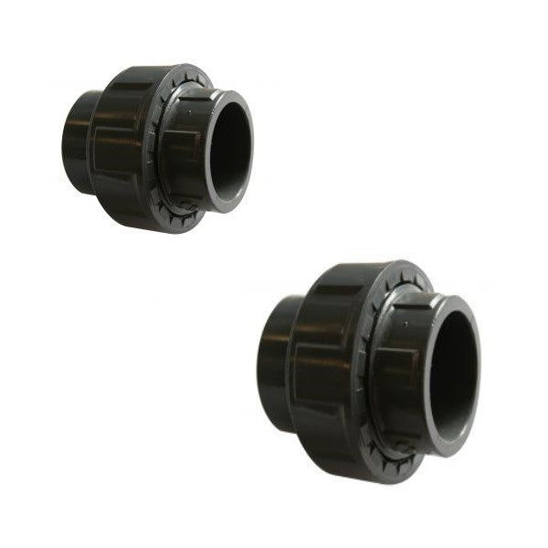 Grey Union Plain Female to Plain Female PVC Pressure Pipe Imperial