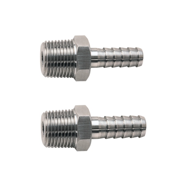 Metal Hosetail Adapter for Airline to fit 3/8" Valves