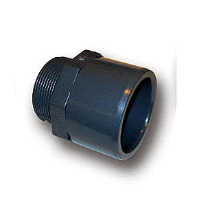 Grey Male Thread To Plain Socket PVC Pressure Pipe Imperial 1"