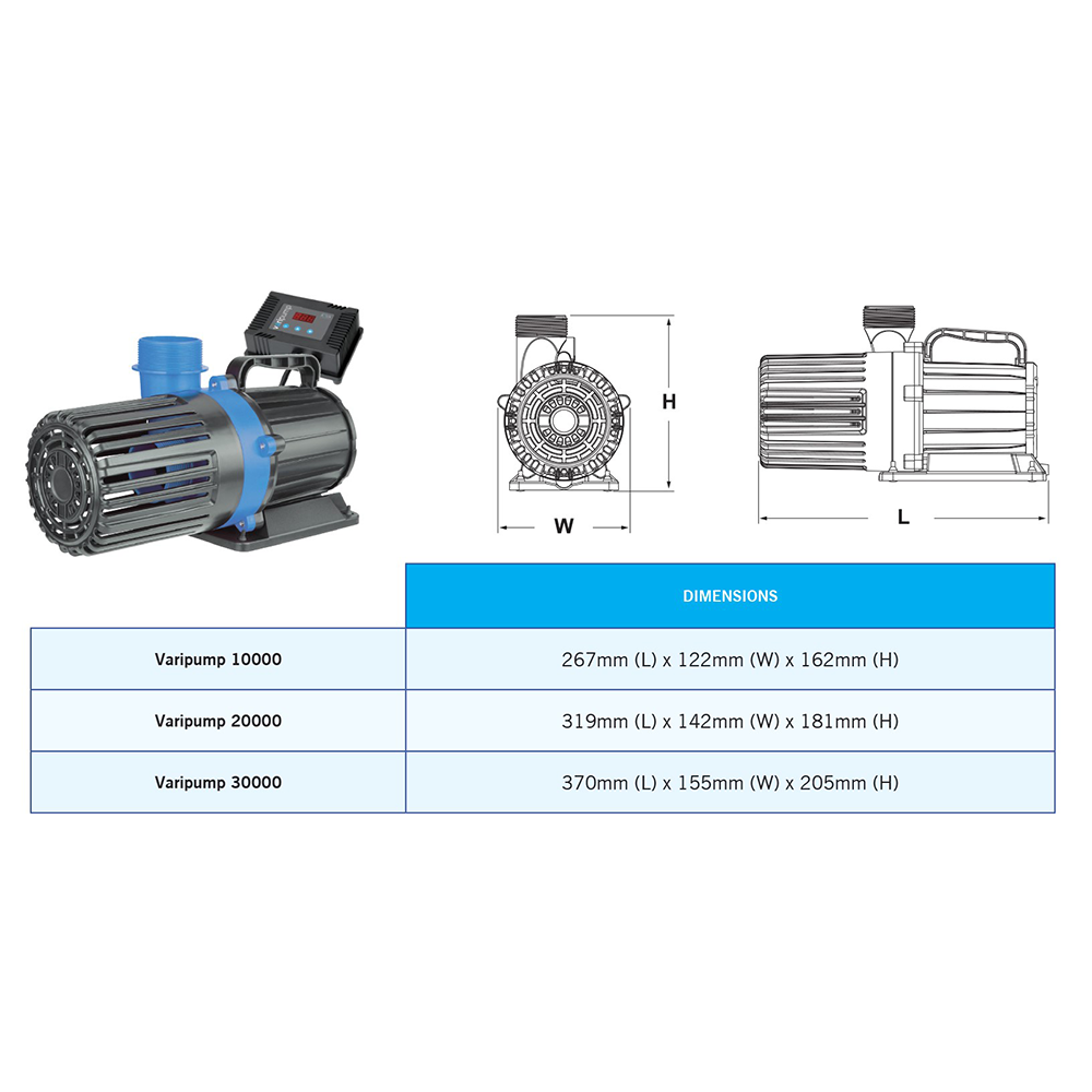 Evolution Aqua Varipump 30000 Pond & Filter Pump