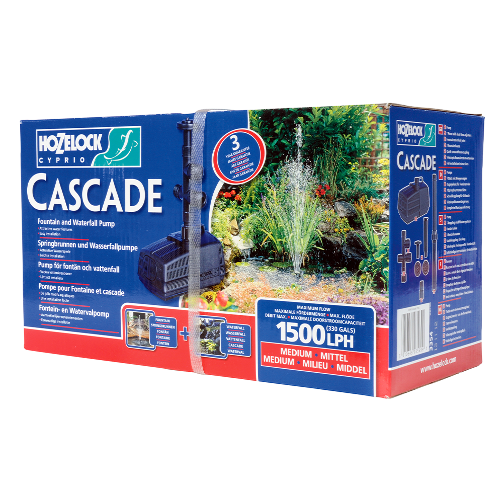 Hozelock Cascade 1500 Fountain & Water Feature Pump