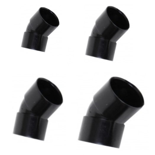 Black 45-Degree Angle ABS Waste Pipe