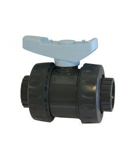 Grey Double Union Ball Valves PVC Pressure Pipe Imperial