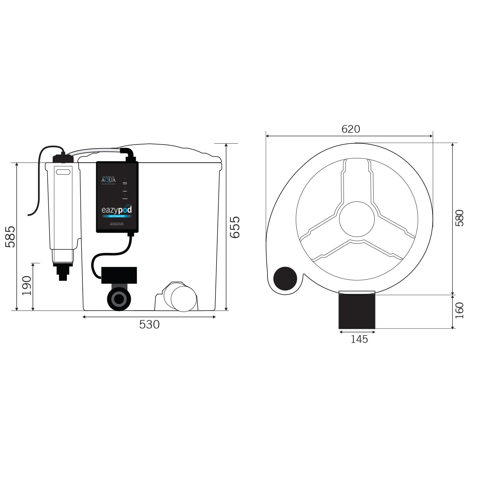 Evolution Aqua Automatic Eazy Pod - Grey
