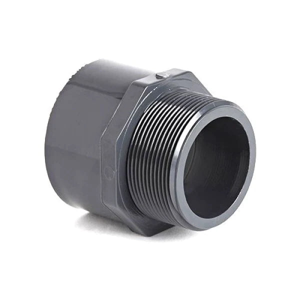 Grey Male Thread To Plain Socket PVC Pressure Pipe Imperial