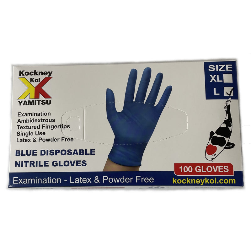 Kockney Koi Blue Disposable Nitrile Gloves Size Large