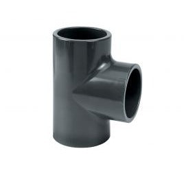 Grey T Piece Plain Female PVC Pressure Pipe Imperial
