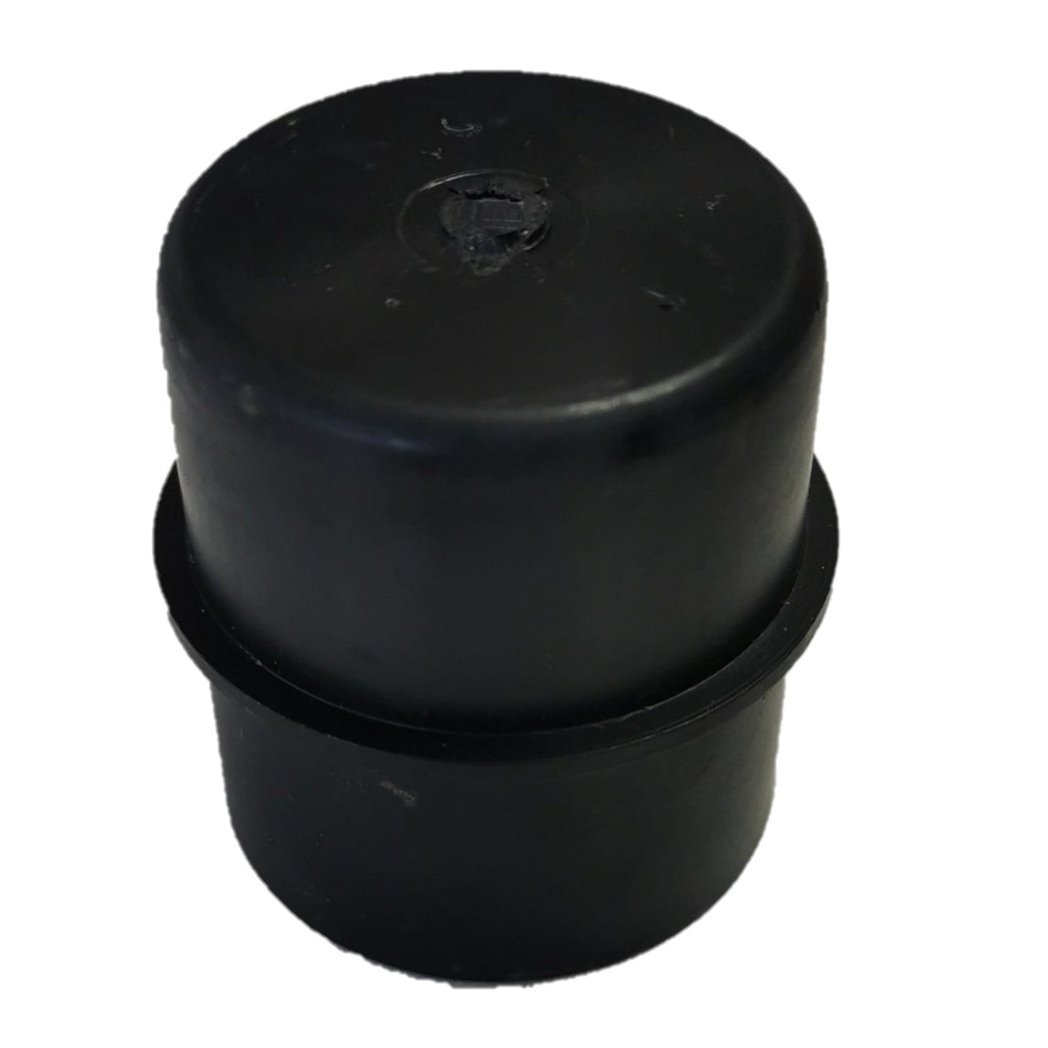 1.5" (43mm OD) Black Blank End Cap For ABS Waste Pipe - Solvent Weld